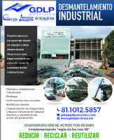 CHATARRIZACION DE MAQUINARIA Y EQUIPO INDUSTRIAL EN DESUSO